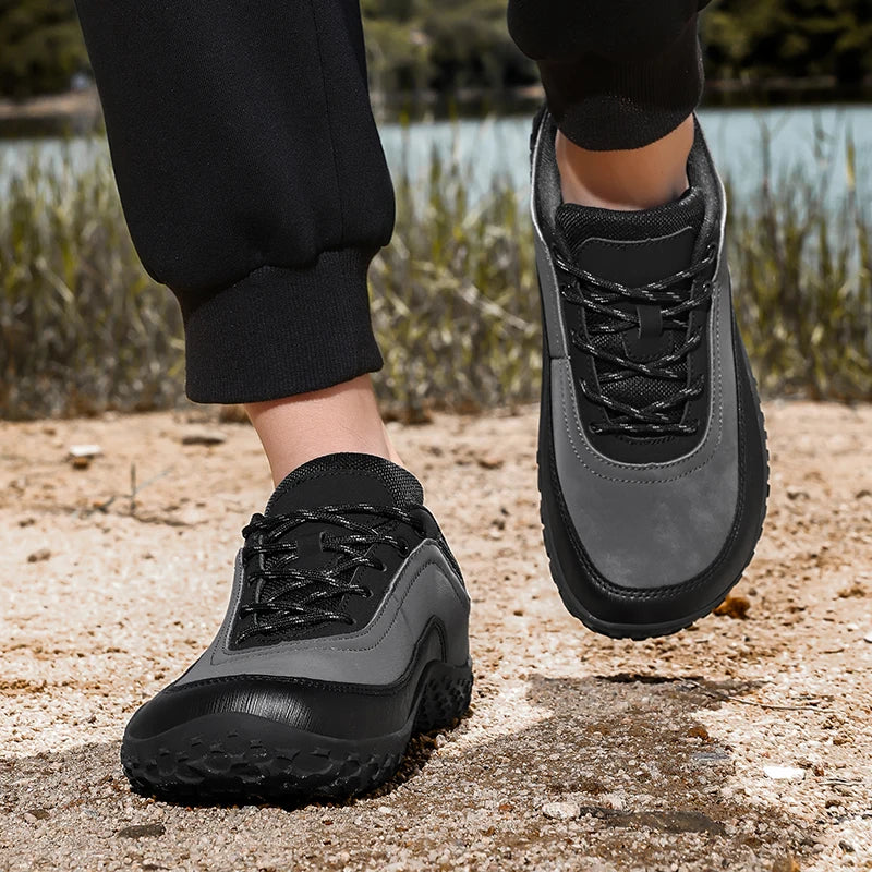VENOCON Barefoot Minimalist Men's Stylish Style Casual Shoes Sneakers With Wide Nose Toe Box Walking Hiking Trail Footwear Man