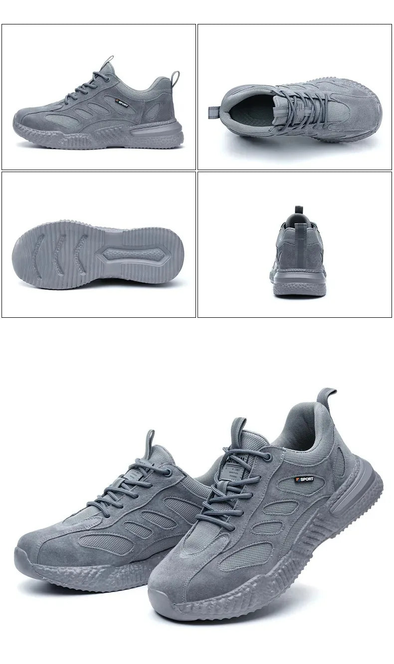 plastic toe cap safety shoes lightweight comfortable construction shoes for men protective work sneakers anti-slip work shoes