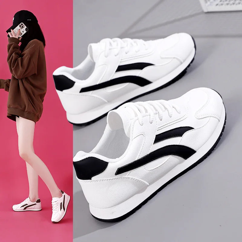 Plus Size Women White Shoes Female Spring New Style Female Student Casual Sports Versatile Sneakers Women Forrest Gump Shoes