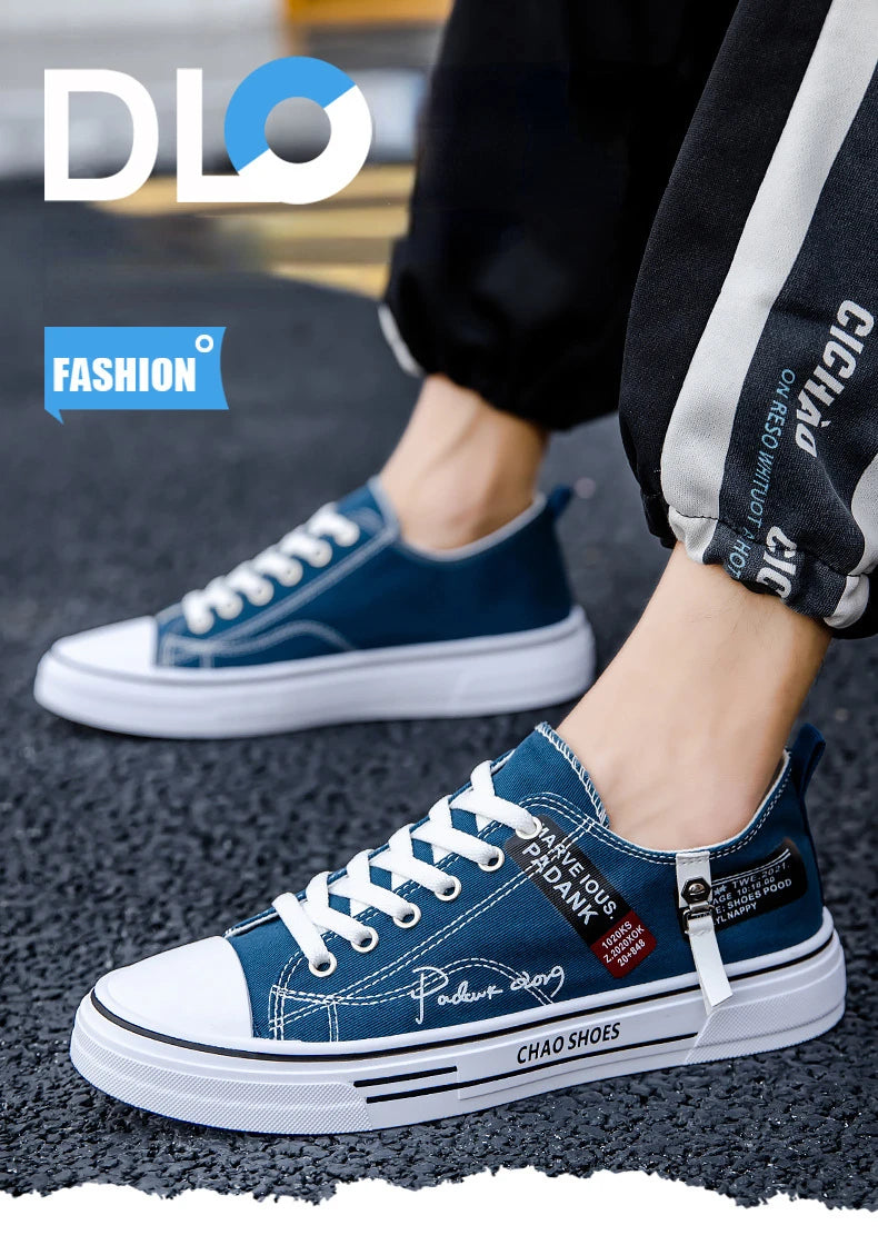 Fashion Men's Canvas Shoes Summer Breathable Men Casual Shoes Outdoor High Quality Sneakers Comfortable Low-Top Men tennis Shoes