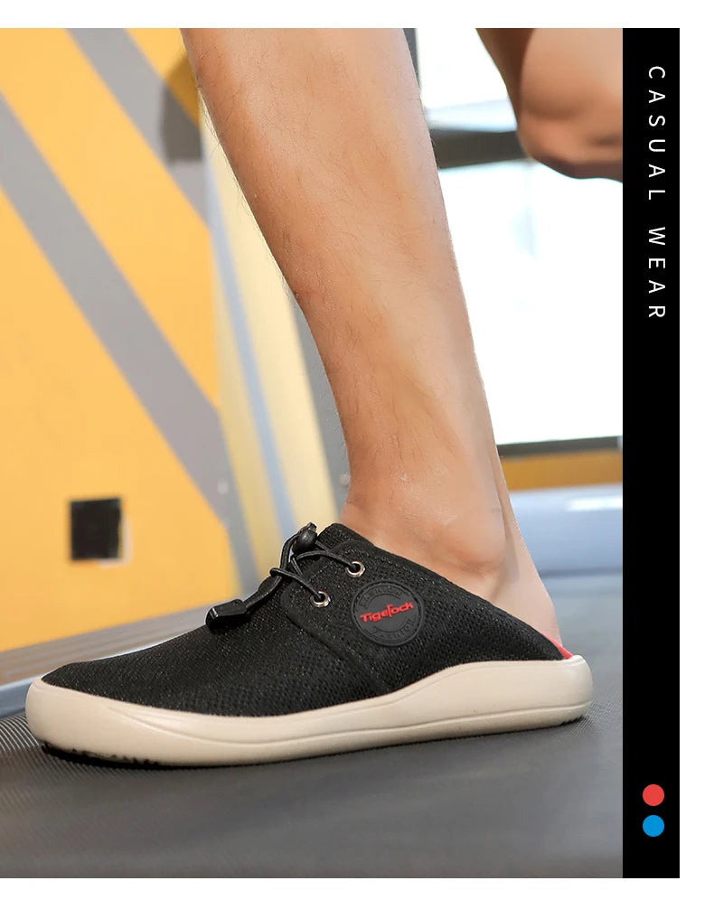 Hot Summer Mesh Men's Shoes Fashion Breathable Men Casual Shoes Handmade Flat Wading Shoes Outdoor Men Sneakers Big Size 38-46
