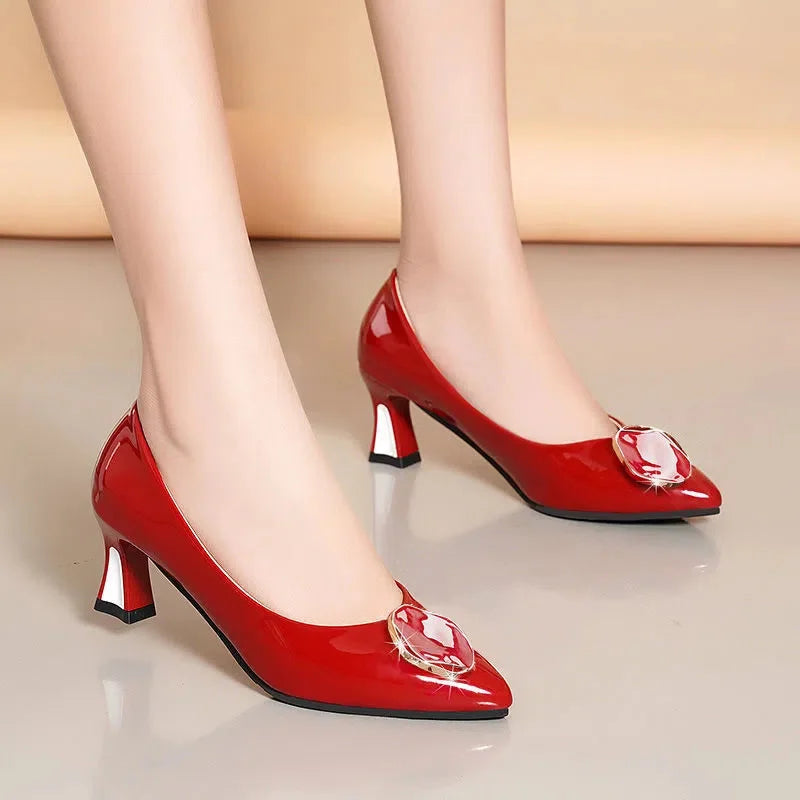 Women Cute Casual Brown High Quality High Heel Pumps Lady Casual Striped Shoes Female Sexy Party Shoes Bombas De Mujeres E5131