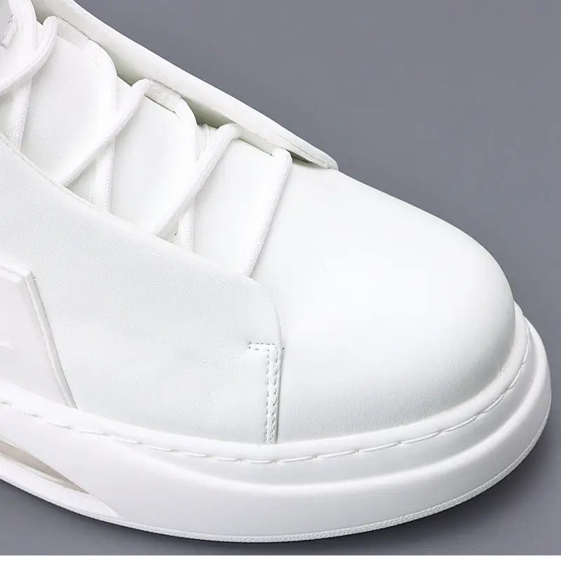 Luxury brand casual sneaker for men White high top air cushion sneakers Man Comfortable Soft Lace up botas masculino 2024