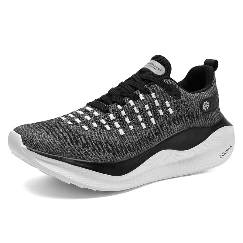 Men's breathable mesh thick-sole running shoes four season soft-sole non-slip outdoor casual sports shoes fashion light sneakers