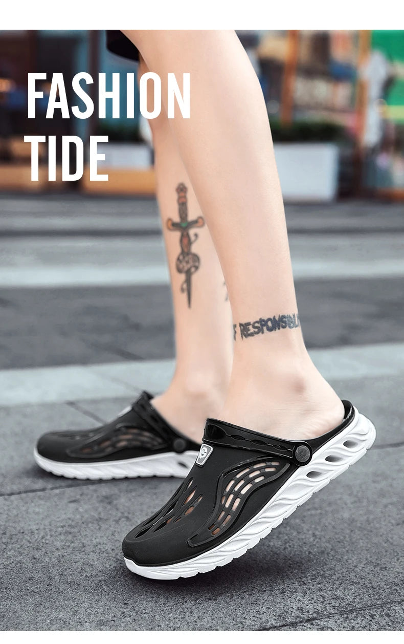 Summer Comfortable Men's Garden Clogs Male Outdoor EVA Injection Clogs Casual Sandal Men Beach Slippers Water Shoes Pool Sandals