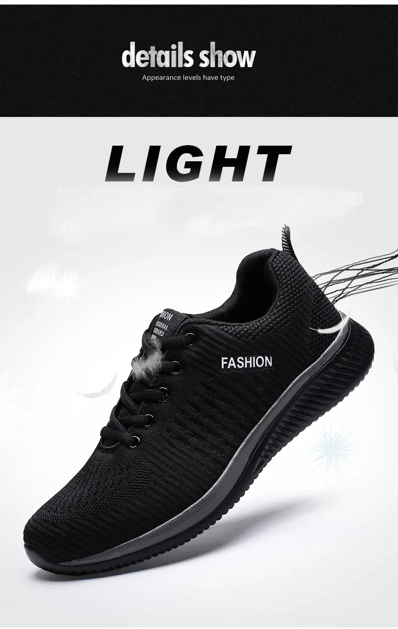 Summer Breathable Men's Casual Shoes Mesh Breathable Man Casual Shoes Fashion Moccasins Lightweight Men Sneakers Hot Sale 36-48