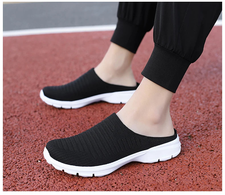 Men Slippers Summer Mesh Breathable Home Indoor Slippers Men Thick Bottom Slides Fashion Couple Walking Shoes Chanclas Hombre