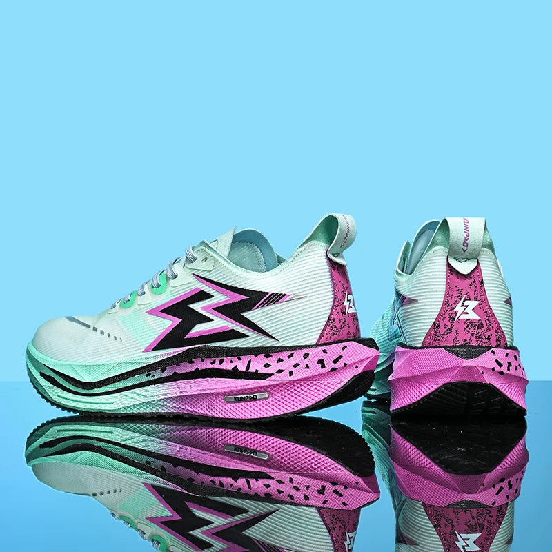 Men Running Shoes Marathon Carbon Board Speciality Sports Breathable Lightweight Women's Comfortable Athletic Nonskid Sneakers