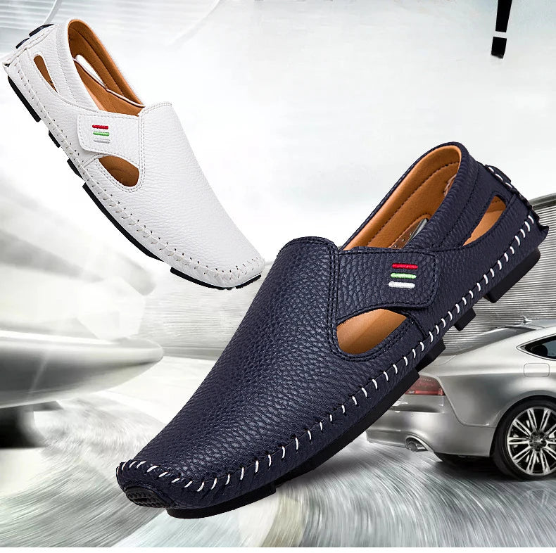 Men's Moccasins Summer Walking Breathable Casual Shoes Flat Shoes