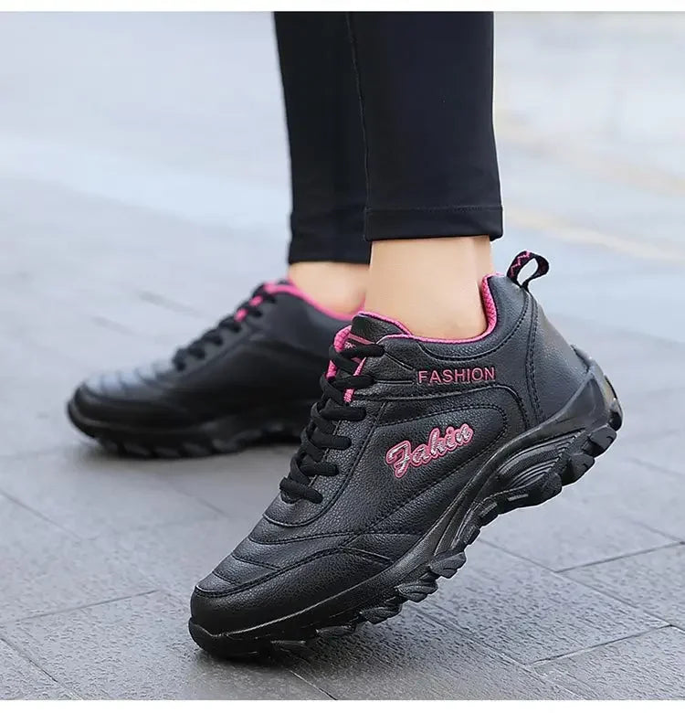 New 2025 Autumn Winter Sneakers Women Comfort Soft Sole Non Slip Casual Shoes for Women PU Waterproof Sport Shoes Zapatillas