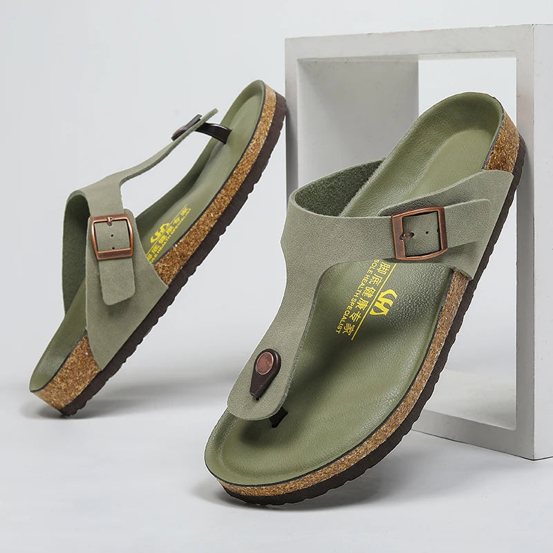 Big Size Mens Flip Flops Microfiber Leather Slippers Clogs Chanclas Hombre Chinelo Masculino Claquette Homme Summer Casual Shoes
