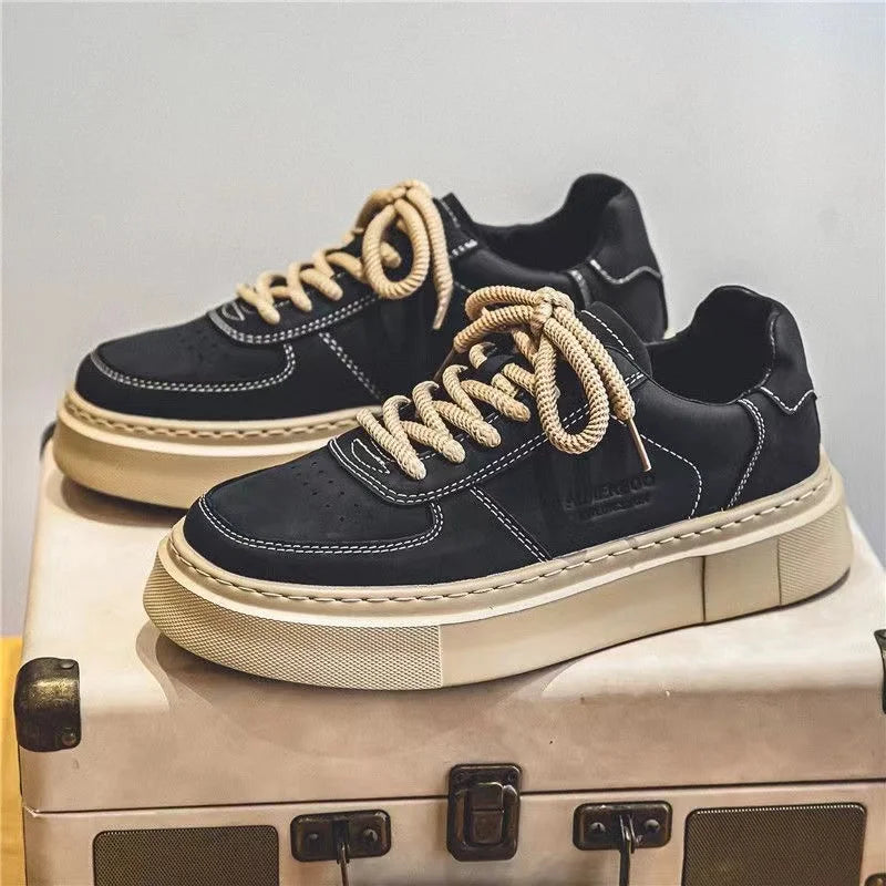 Korean Fashion Casual Canvas Sneakers Men Harajuku Platform Canvas Shoes Man Breathable Men's Vulcanized Shoes Zapatos De Lona