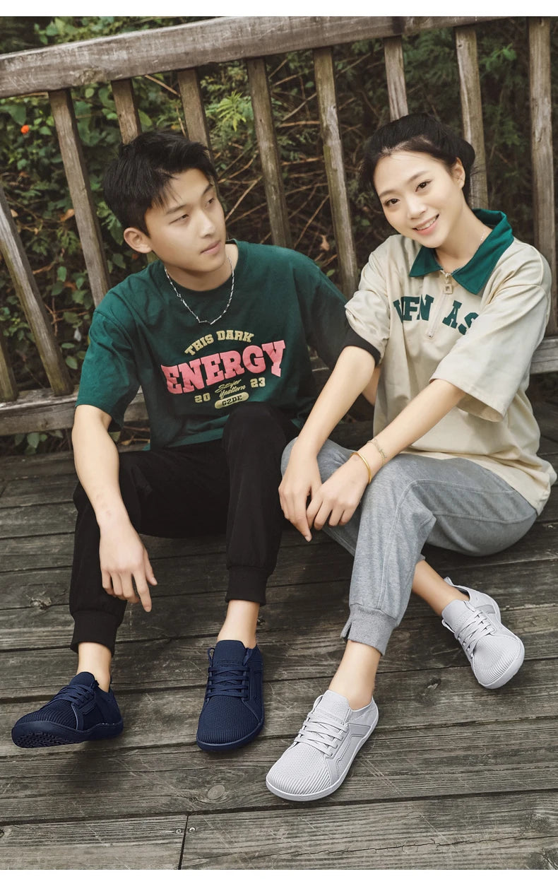 Wide Toe Sports Shoes for Men and Women Unisex Barefoot Sneakers for Hiking Yoga and Daily Wear Comfortable and Breathable