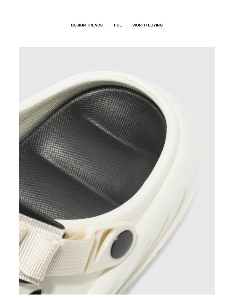 Couple Style Men's and Women's Summer Outdoor Hollow Anti-Slip Beach Shoes, Anti-Odor Dual-Purpose Sandals and Slippers