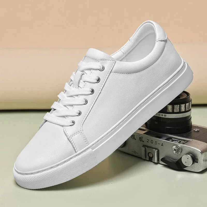 Luxury Brand Men's Sneakers Genuine Leather Casual Shoes Leisure Walk Men Shoes All-match Outdoor Skateboard Footwear For Male