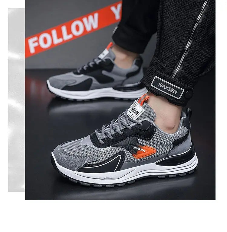 Fashion Men Shoes Versatile Mesh Men Sneakers Brand Breathable Running Shoes Anti-Slip Platform Sport Shoes Male Tenis Masculino