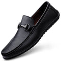 Elegantes Men Genuine Leather Loafers Non Slip Walking Shoes Breathable Outdoor Slip on Flats Casual Shoes Man Driving Moccasins