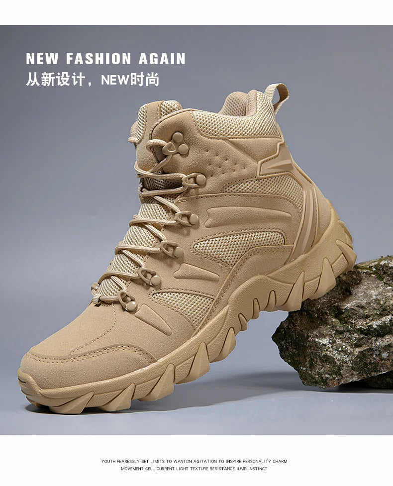 New Men's Boots Outdoor Hiking Boots Men Winter Desert Boots Motocycle Boots Zapatos Hombre