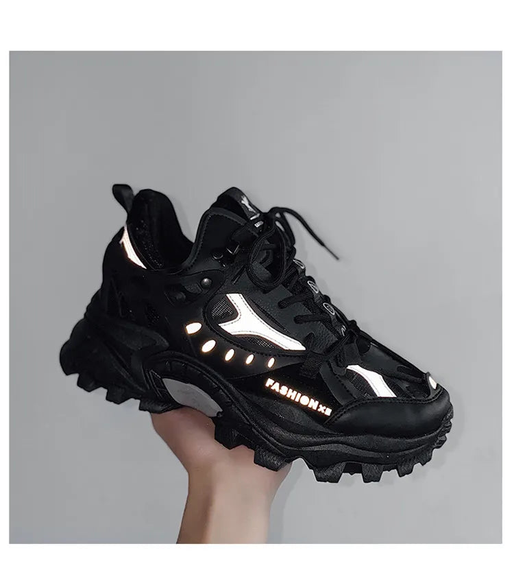Men's Vulcanized Shoes Luxury Sneakers Harajuku Chunky Sneakers Autumn Running Footwear Male High Fashion Zapatos Hombre