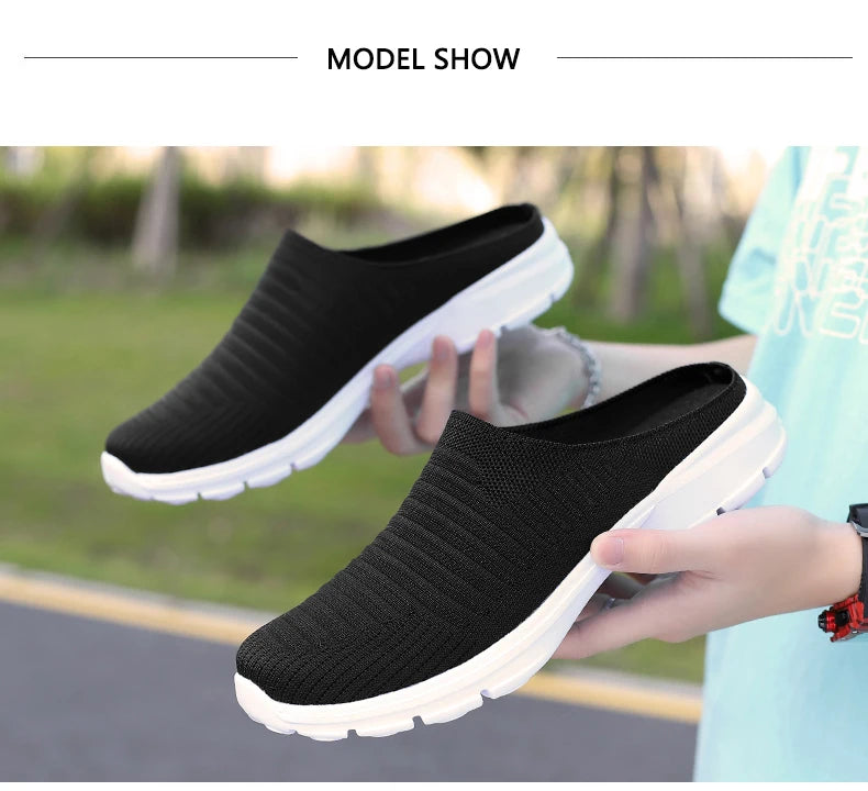 Men Slippers Summer Mesh Breathable Home Indoor Slippers Men Thick Bottom Slides Fashion Couple Walking Shoes Chanclas Hombre