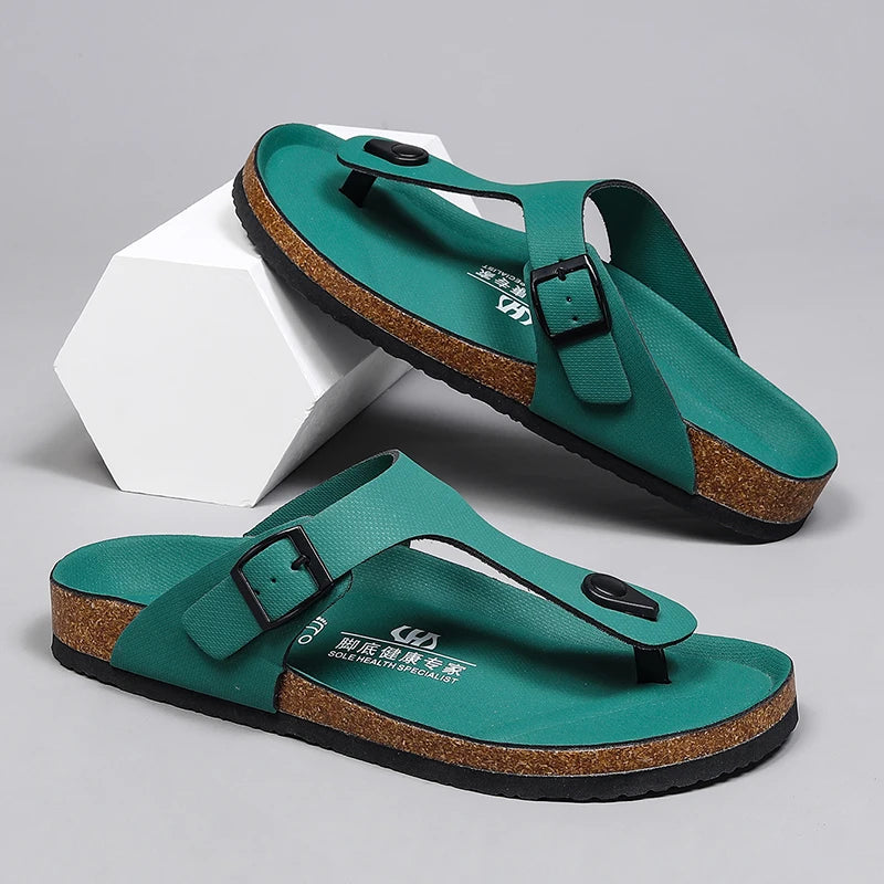 Big Size Mens Flip Flops Microfiber Leather Slippers Clogs Chanclas Hombre Chinelo Masculino Claquette Homme Summer Casual Shoes