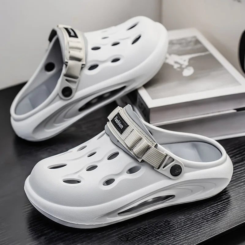 Couple Style Men's and Women's Summer Outdoor Hollow Anti-Slip Beach Shoes, Anti-Odor Dual-Purpose Sandals and Slippers