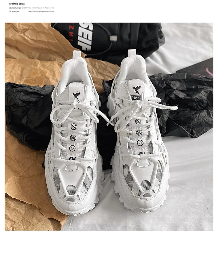 Men's Vulcanized Shoes Luxury Sneakers Harajuku Chunky Sneakers Autumn Running Footwear Male High Fashion Zapatos Hombre