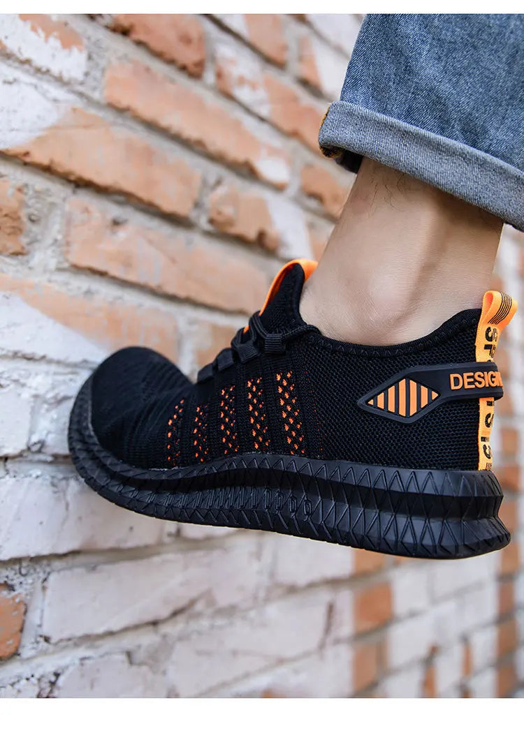 Work Safety Shoes Men's Safety Boots Anti-smash Work Shoes with Steel Toe Shoes Men Work Boots Anti-stab Safety Sneakers Male