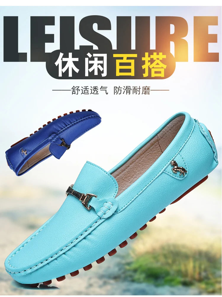 MAEDEF Men's Loafers 2024 Spring Autumn Fashion Shoes Men Classic Brand High Quality Leather Comfy Drive Shoes Boat Casual Shoes