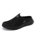 New Mens Half Slippers Summer Breathable Mesh Shoes Men Outdoor Casual Slip on Sandals Comfortable Lightweight Mesh Slippers Man