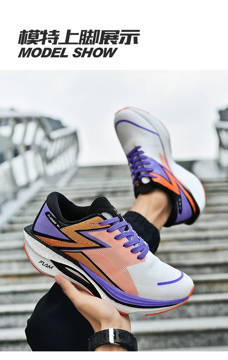 Running Shoes Carbon Board Speciality Marathon Men Sports Breathable Lightweight Women's Comfortable Athletic Nonskid Sneakers