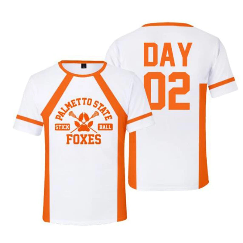 New The Foxhole Court Palmetto State Foxes Lacrosse Jersey Cosplay WILDS MINYARD 3D T-shirt Men/Women Graphic Tees Streetwear