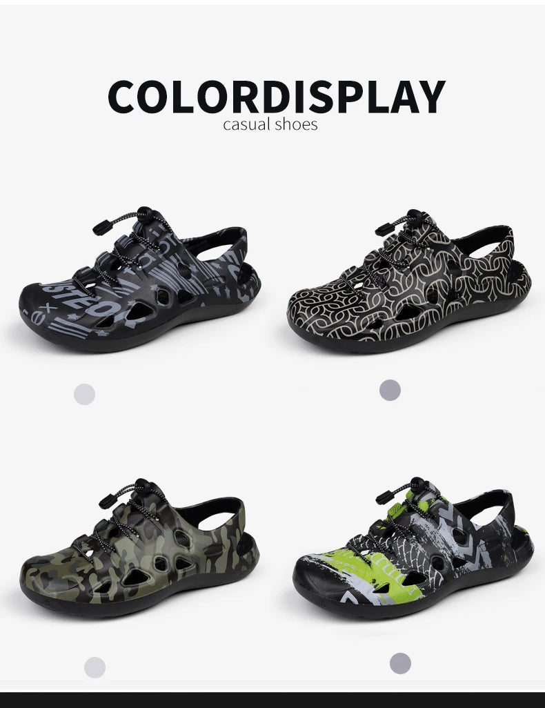 Men Sandals Brand Clogs Casual Shoes EVA Lightweight Sandles Man Colorful Shoes for Summer Beach Zapatillas Hombre