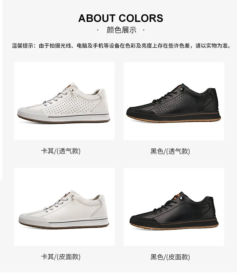 Genuine Leather Casual Shoes for Men 6CM Height Increase Sports Shoes High Quality Flats Shoes Male Brand Office Work Shoe