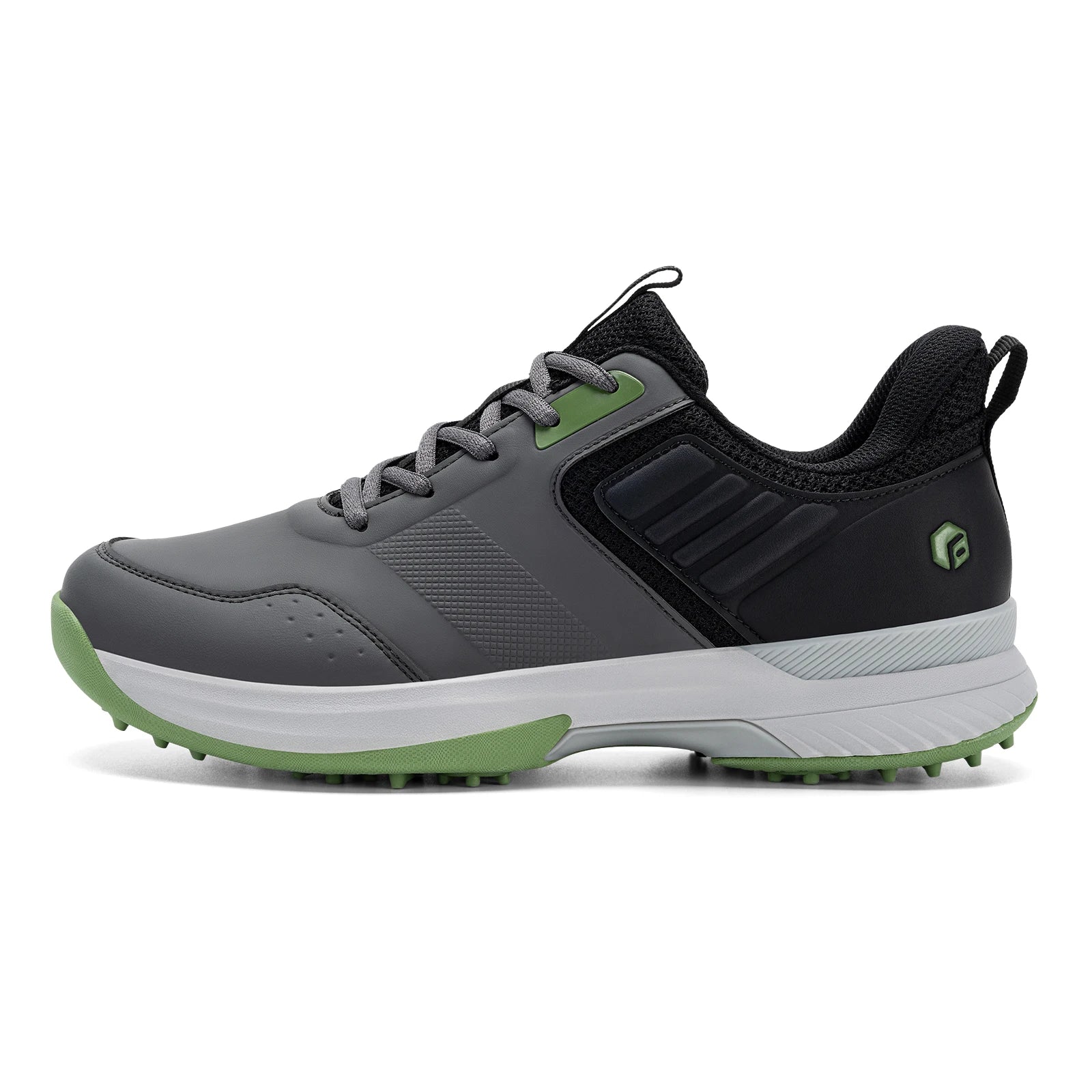 Fittington Professional Golf Shoes Wide Man Casual Sneakers Cushioning Outdoor Water Resistant Sport Shoes for Men with Spike