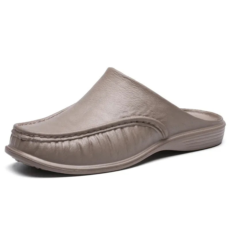 2025 Men Shoes EVA Slip on Flats Shoes Men's Slippers Men Walking Half Slipper Comfortable Soft Household Sandals