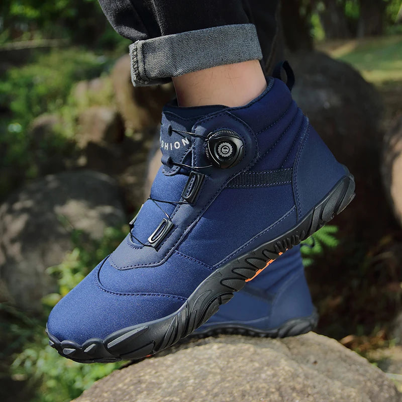 Men Winter Boots Outdoor Barefoot Boots for Women Ankle Boots Plush Warm Snow Shoes Non-slip Sneakers Plus Size Couple Shoes