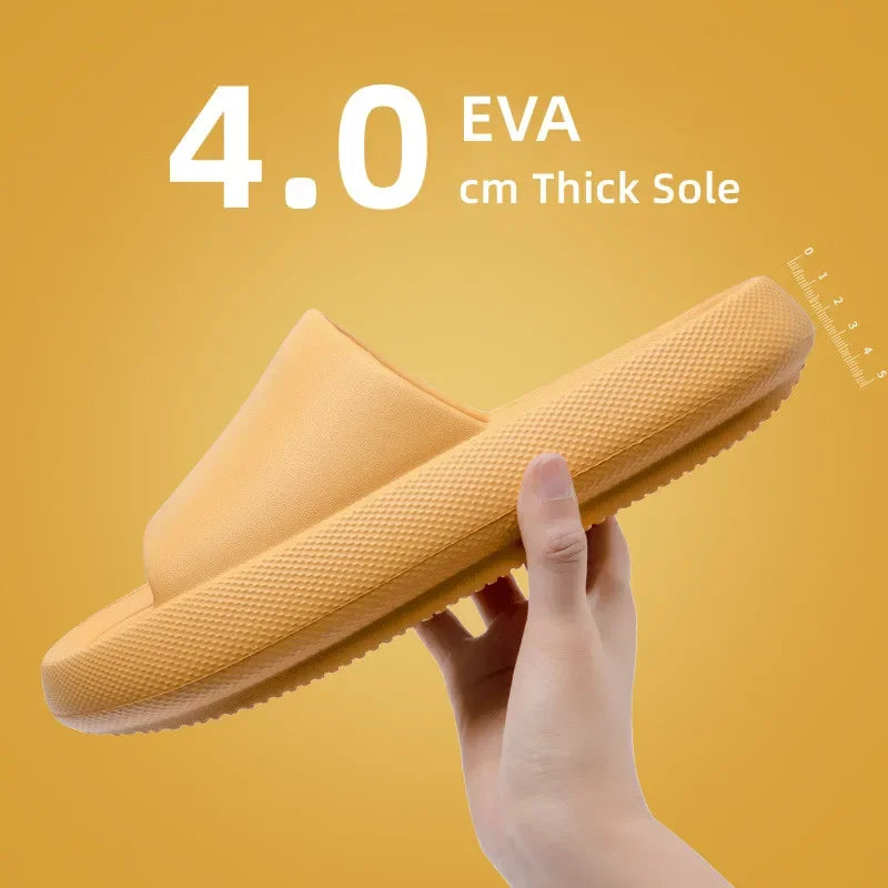 Big Size 48 49 Men Slippers Women Soft EVA Platform Thick Sole Slides Summer Beach Sandals Couples Home Anti-Slip Bathroom Shoes