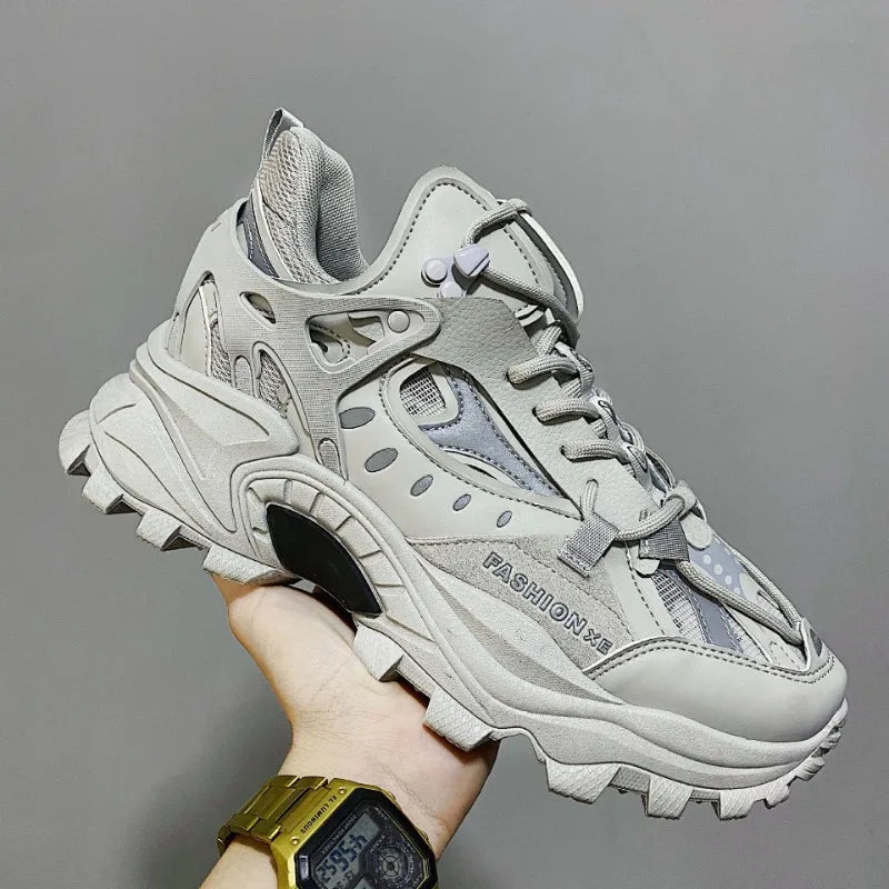 Men's Vulcanized Shoes Luxury Sneakers Harajuku Chunky Sneakers Autumn Running Footwear Male High Fashion Zapatos Hombre