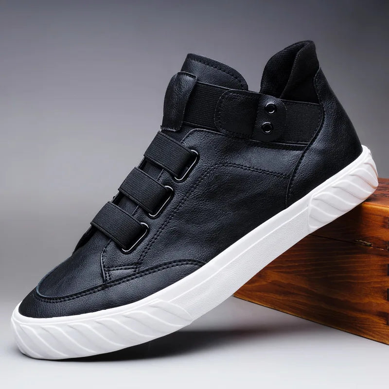 Fashion Shoes New Men's  Black High Top Casual Shoes Men Wear-resisting Loafers Designer Leisure Vulcanized shoes 2023