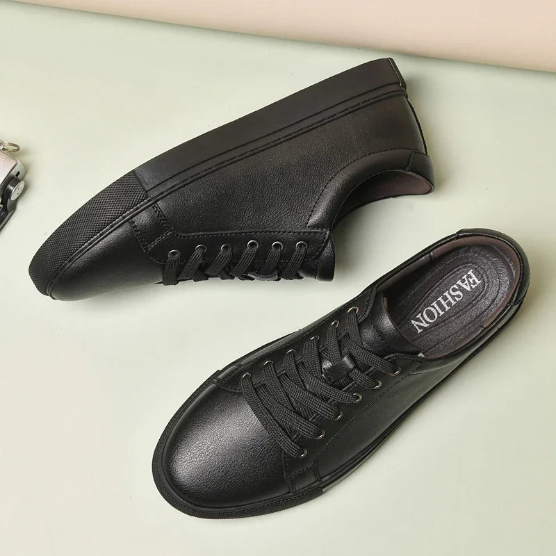 Luxury Brand Men's Sneakers Genuine Leather Casual Shoes Leisure Walk Men Shoes All-match Outdoor Skateboard Footwear For Male