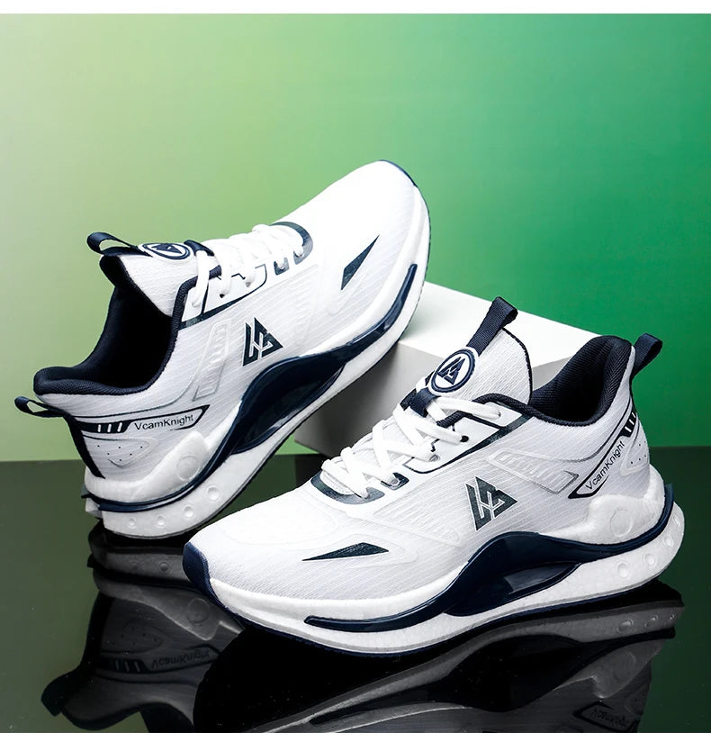 Lightweight Breathable Running Shoes Men Popcorn Shock Absorption Sneakers Flexible Anti Slip Outdoor Sports Shoes Summer Autumn
