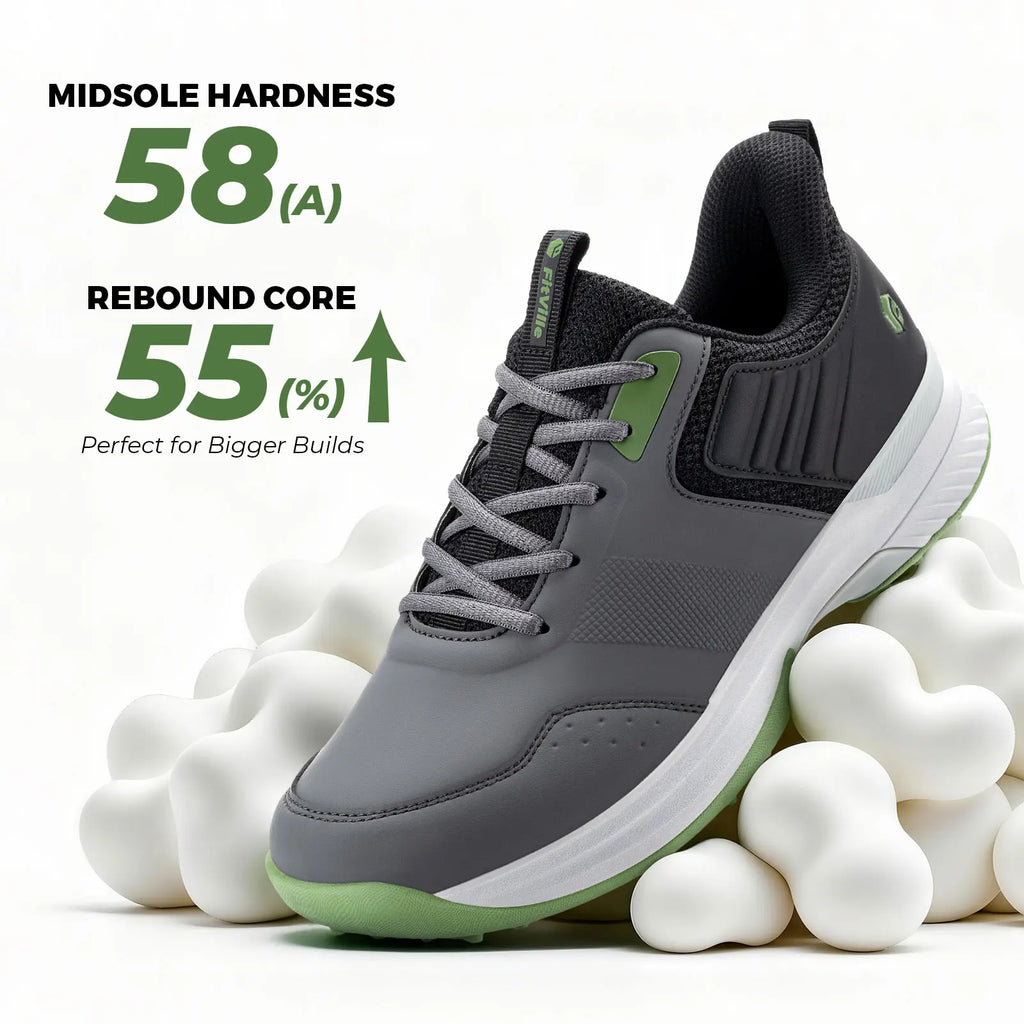 Fittington Professional Golf Shoes Wide Man Casual Sneakers Cushioning Outdoor Water Resistant Sport Shoes for Men with Spike