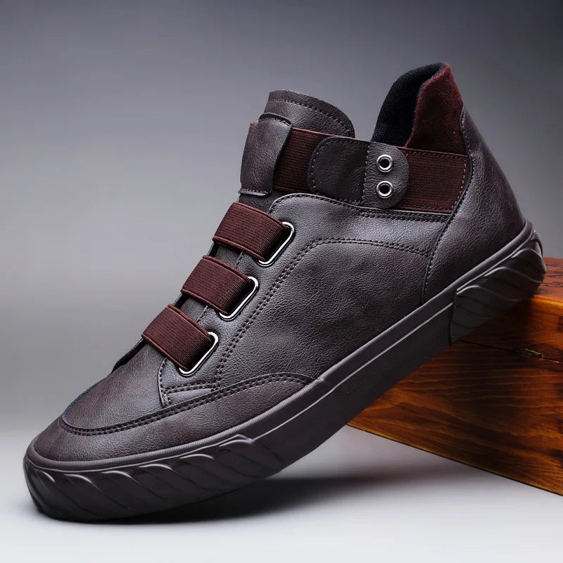 Fashion Shoes New Men's  Black High Top Casual Shoes Men Wear-resisting Loafers Designer Leisure Vulcanized shoes 2023