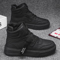 Men Platform Sneakers Lace Up Simple Design Skateboard Flats Outdoor Running Sports Shoes Casual High Top Sneakers For Couple 46