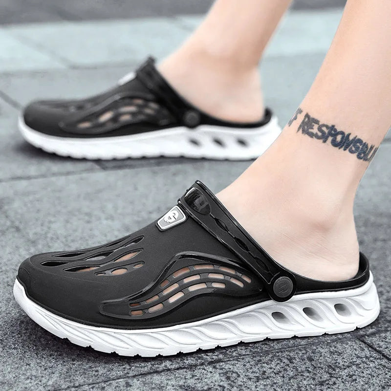Summer Comfortable Men's Garden Clogs Male Outdoor EVA Injection Clogs Casual Sandal Men Beach Slippers Water Shoes Pool Sandals