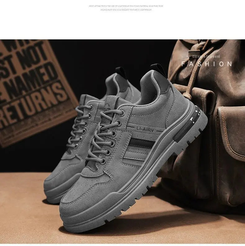 Oulylan Men's Luxury Running Shoes Breathable Skateboarding Shoes Black Thick Soled Comfortable Casual Sports Shoes Denim Boots