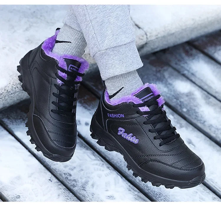 New 2025 Autumn Winter Sneakers Women Comfort Soft Sole Non Slip Casual Shoes for Women PU Waterproof Sport Shoes Zapatillas
