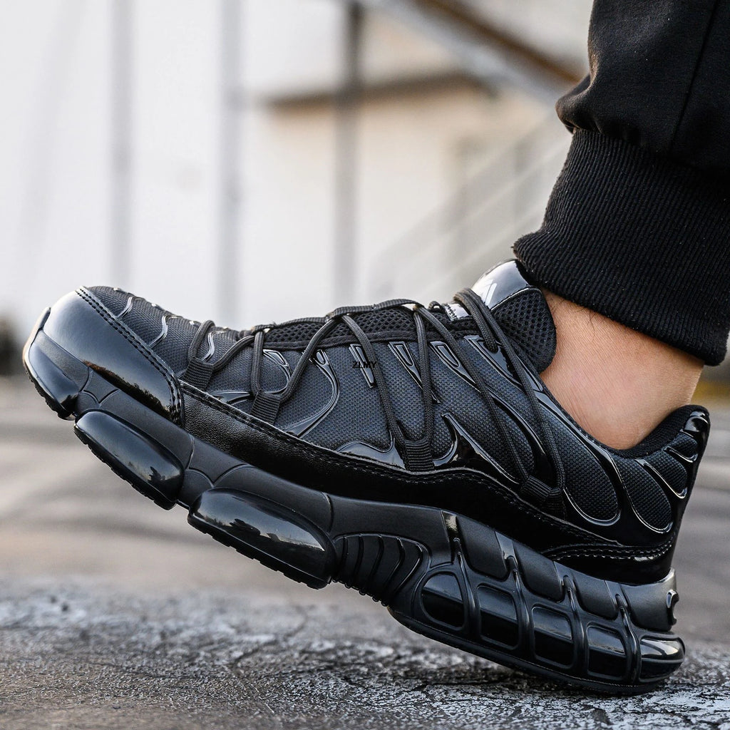 Air Cushion Safety Shoes Men Steel Toe Sneaker Puncture Proof Sport Work Shoes Man Safety Boots Black Male Work Boots Plus Size