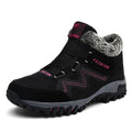 LUFUMA Leather Men Boots Winter with Fur 2022 Warm Snow Boots Men Winter Work Casual Shoes Sneakers High Top Rubber Ankle Boots